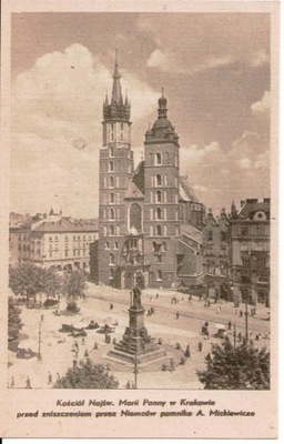 Kraków Kościół Mariacki przed zniszczeniem