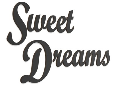 Drewniane napisy na ścianę 3D - Sweet Dreams