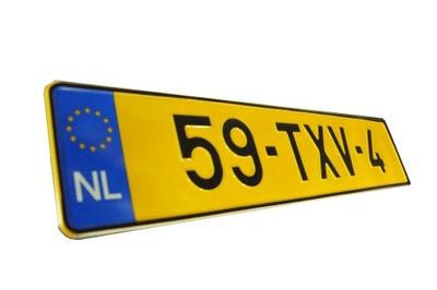 Holenderskie tablice rejestracyjne żółte