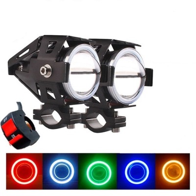 HALOGENY LAMPA LED CREE U7 RING MOTOCYKL 2szt