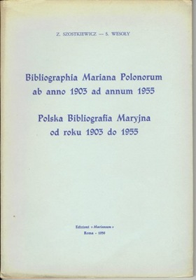 POLSKA BIBLIOGRAFIA MARYJNA / RZYM 1956