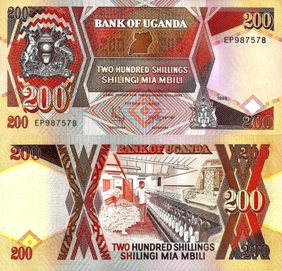 # UGANDA - 200 SZYLINGÓW - 1996 - P-32 - UNC