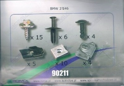 ROM90211 ROM COMPLET CLIPS - FIXATION COUVERCLES DE MOTEUR BMW 3 E46 - milautoparts-fr.ukrlive.com