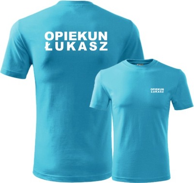 Koszulki medyczne OPIEKUN + TWOJE IMIĘ T-shirt 5XL