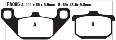 SABOTS DE FREIN DE FREIN EBC FA85 / FA085 / KAWASAKI - milautoparts-fr.ukrlive.com