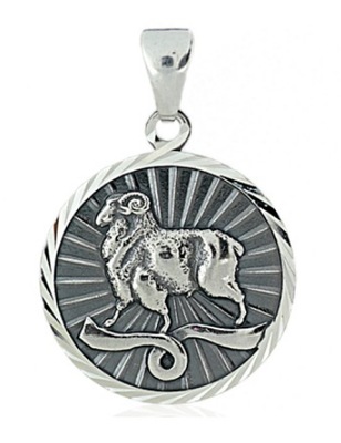 Znak zodiaku Baran srebro zawieszka
