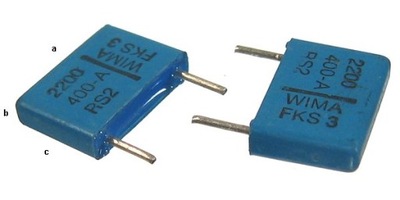 Kondensator poliestrowy 2,2nF/400V - 5 sztuk