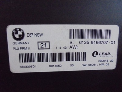 MODULE LIGHT BMW E87 NSW 9166707-01  