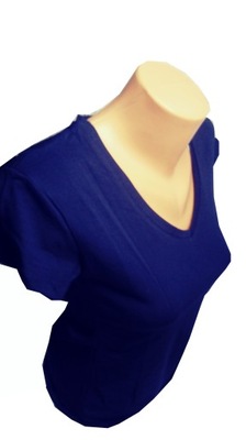 Latynka gładka w serek XL/XXL bluzka GRANAT