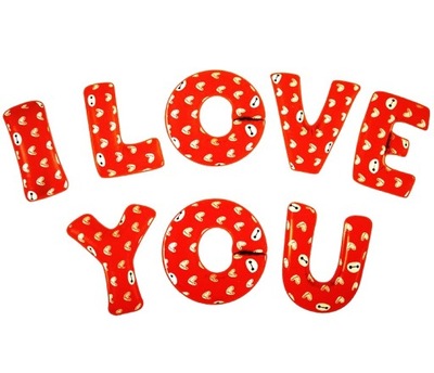 Romantyczny balonowy napis I LOVE YOU Walentynki Kocham Cię