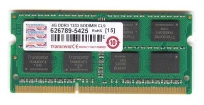 OKAZJA DDR3 TRANSCEND 4GB DDR3 1333 SODIMM
