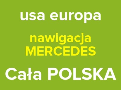 POLSKIE MENU MERCEDES SL GLC GLE C E KLASA NAWIGACJA USA EUROPA MAPA 2024