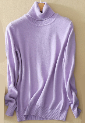 SWETER GOLF 40% KASZMIR KASZMIROWY FIOLETOWY XXL