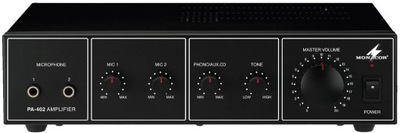 Wzmacniacz miksujący 100V Monacor PA-402 20WRMS