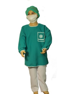 lekarz CHIRURG maseczka kitel doktor 110-116 bluza- wyprzedaż