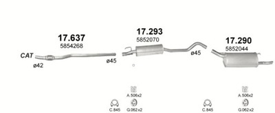 POLMOSTROW SILENCER CENTRAL OPEL CORSA B 1,0 96-00 - milautoparts-fr.ukrlive.com