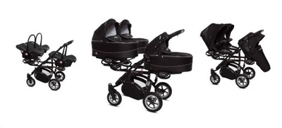 BabyActive Trippy Premium 3w1 wózek dla trojaków