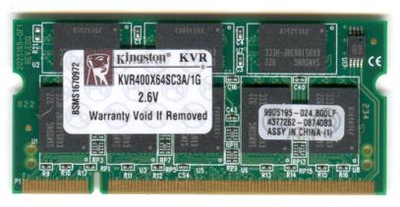 OKAZJA DDR KINGSTON 1GB KVR400X64SC3A/1G , PC3200