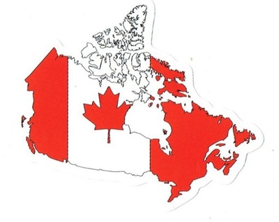 CANADA @ NAKLEJKA NA WALIZKĘ LAPTOP AUTO FLAGA