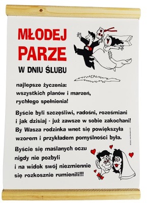 PAMIĄTKA, Prezent dla MŁODEJ PARY z okazji Ślubu !