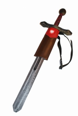 Miecz rycerski drewniany duży 71cm z pochwą