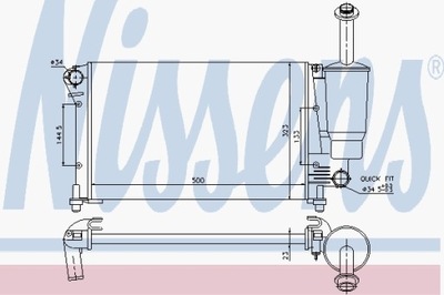 620 724 620 724 RADIATOR PANDA 1.2 03- - milautoparts-fr.ukrlive.com