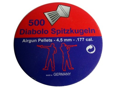 Śrut DIABOLO Spitzkugein 500szt 4,5mm cal.177 ostry