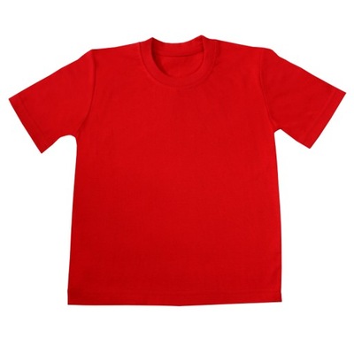 Gładka czerwona koszulka t-shirt *128* Gracja