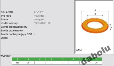 FILTER AIR MERCEDES 190 W201 2.0 AP008 - milautoparts-fr.ukrlive.com