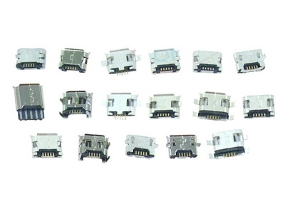 Gniazdo zestaw komplet 17szt gniazd micro mikro USB