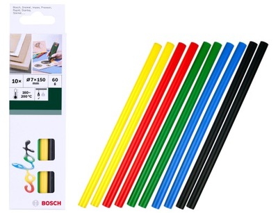 Kolorowe wkłady kleju 7mm BOSCH PKP - 10 sztuk