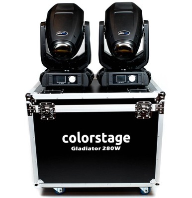 ZESTAW 2x COLORSTAGE GLADIATOR PRO BEAM SPOT WASH 280W 3in1 PLUS CASE