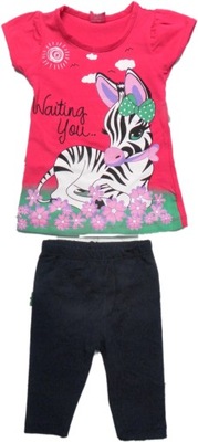 KUCUBMUS -TUNIKA i LEGGINSY MAŁA ZEBRA 3-4 l
