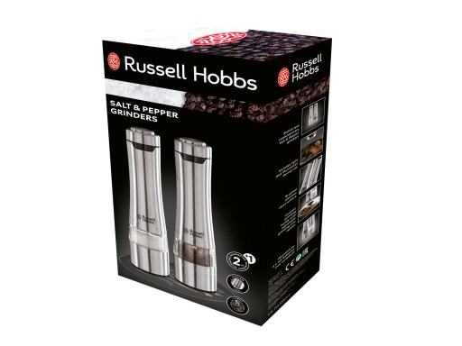 НАБОР МЕЛЬНИЦЫ ДЛЯ СОЛИ И ПЕРЦА RUSSELL HOBBS 23460-56 серебро