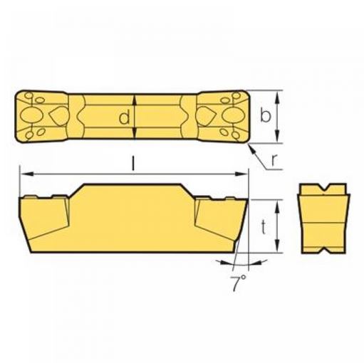 ПЛАСТИНА MGMN 200 CUTTER CUTTER 2мм ДЛЯ НОЖЕЙ MGEHR GDAR