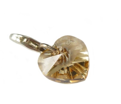 charms zawieszka SERCE Swarovski GOLDEN SHADOW