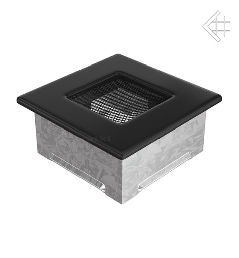 KRATKA KOMINKOWA WENTYLACYJNA 11x11 CZARNA kominka metalowa siatką kieszeń