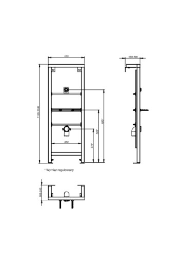 Stelaż podtynkowy do pisuaru Roca A890074100