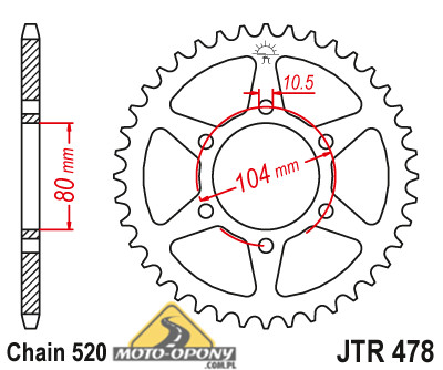 Zestaw napęd-owy Kawasaki Z750 2004-12r ZR 750 DiD