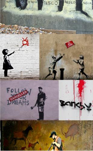 ОБОИ В РУЛОНЕ 0,5х10м BANKSY MURAL f-A-0237-j-b