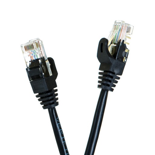 Сетевой кабель PatchCord Cat 5e RJ45, 5 МБ, черный