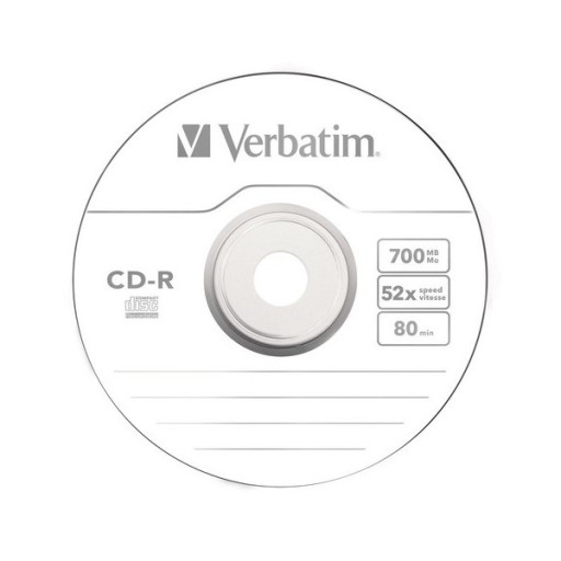 VERBATIM CD-R 700 МБ, 80 мин, тонкий футляр, 10 шт. в коробке!