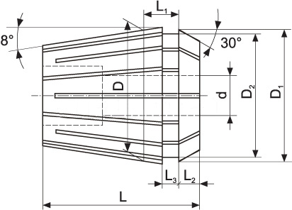 TULEJA ZACISKOWA ER40 FI 20MM DIN6499 TULEJKA CNC