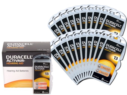 Слуховая батарея DURACELL 120x 13 PR48 Activair