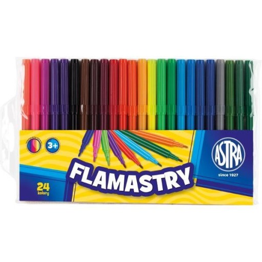 FLAMASTRY 24 KOLORY 3+ ASTRA