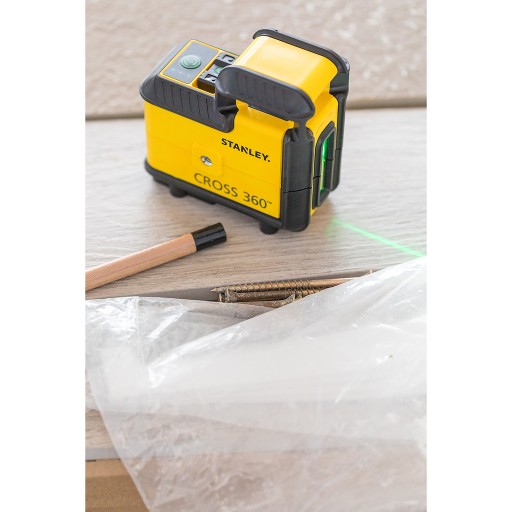 STANLEY LASER KRZYŻOWY 25m CROSS360 ZIELONY LASER +STATYW 106cm STHT77594-1