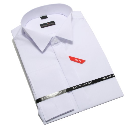 KOSZULA BIAŁA DO MUCHY 41 164-170 SLIM FIT