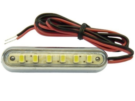 LAMPA LED 6 SMD TUNING podsufitka nogi MOCNE 12 24