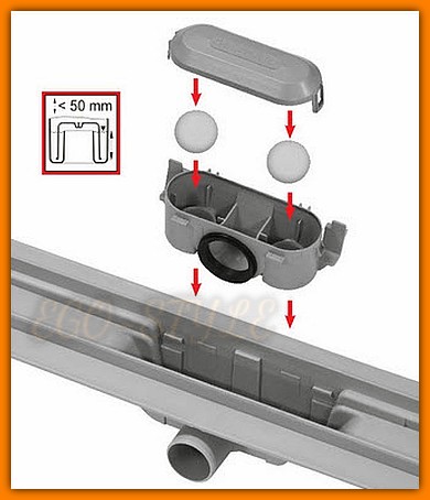 ЛИНЕЙНЫЙ СЛИВ 55 см с решеткой APZ9-550M AlcaPLAST