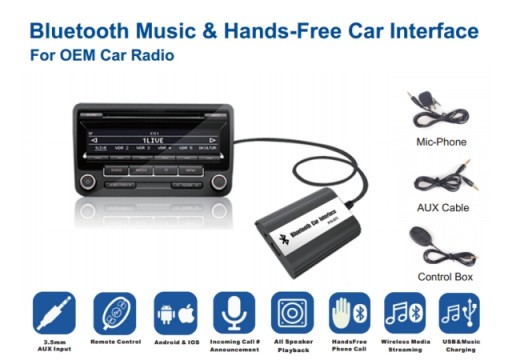 ЭМУЛЯТОР USB/AUX BLUETOOTH MP3-ЧЕЙНДЖЕРА TOYOTA